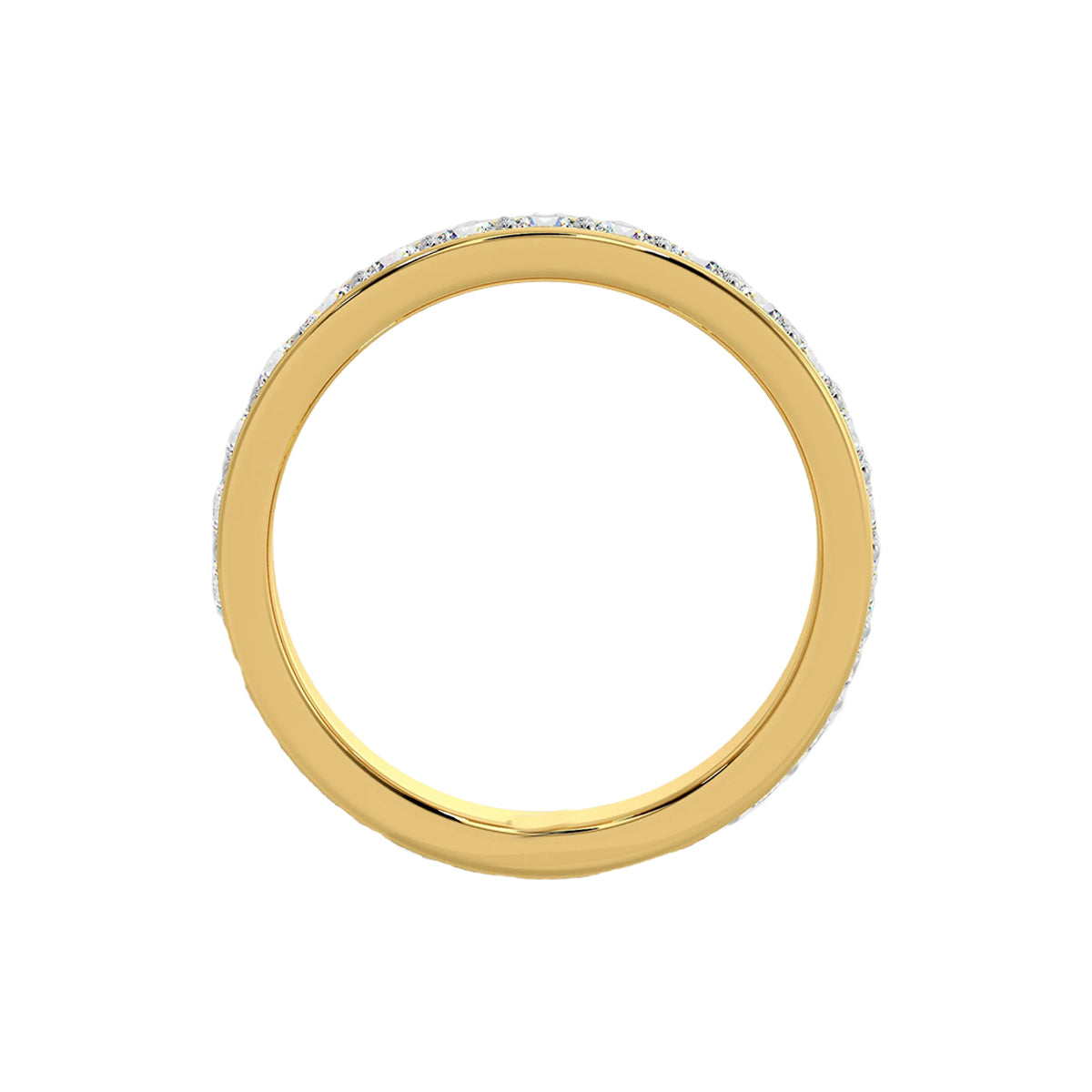 channel pave band ring