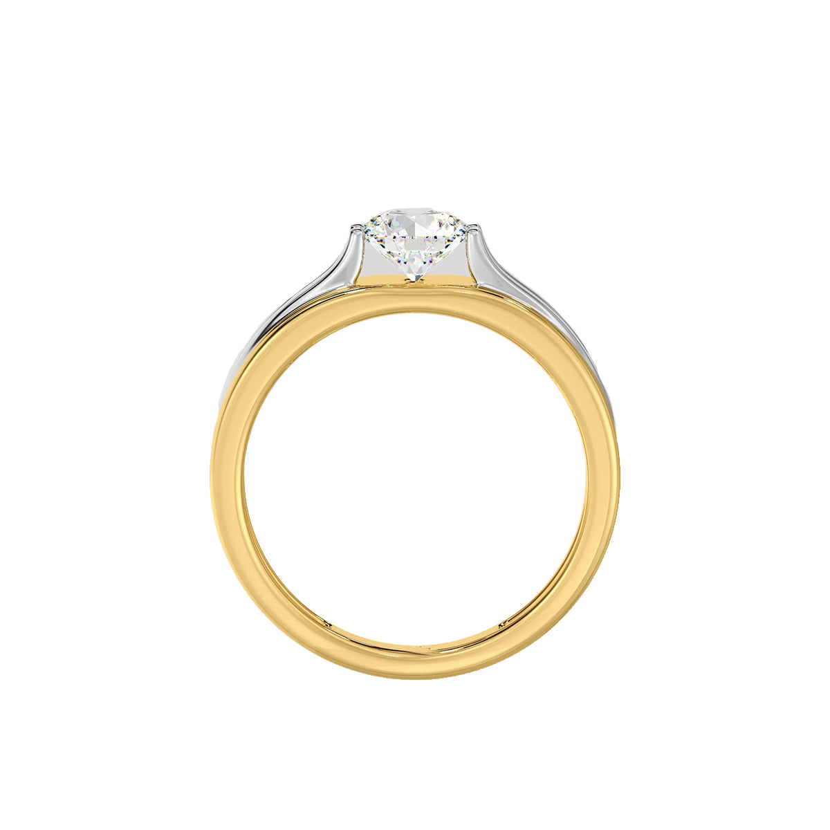 apollo two-tone solitaire ring
