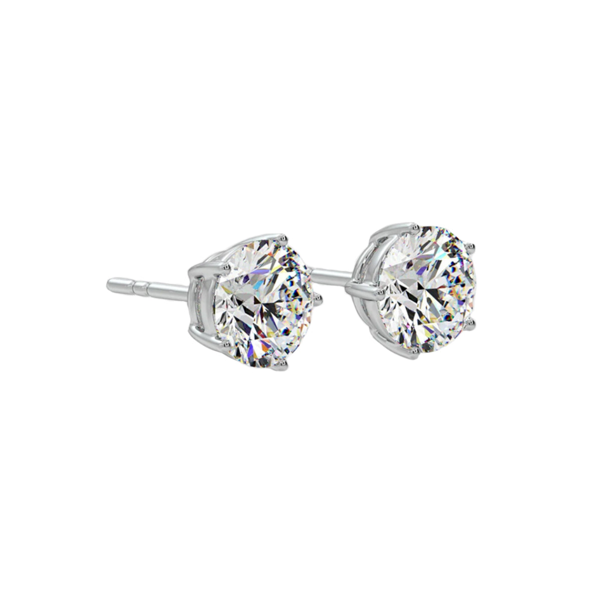 2 ct solitaire studs