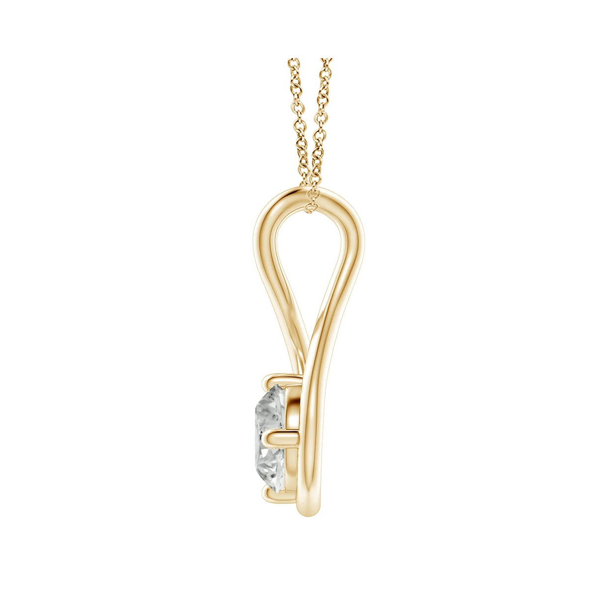 solitaire loop necklace