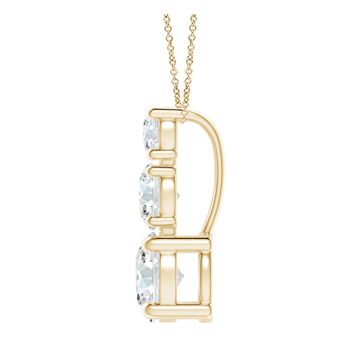 3 solitaires necklace