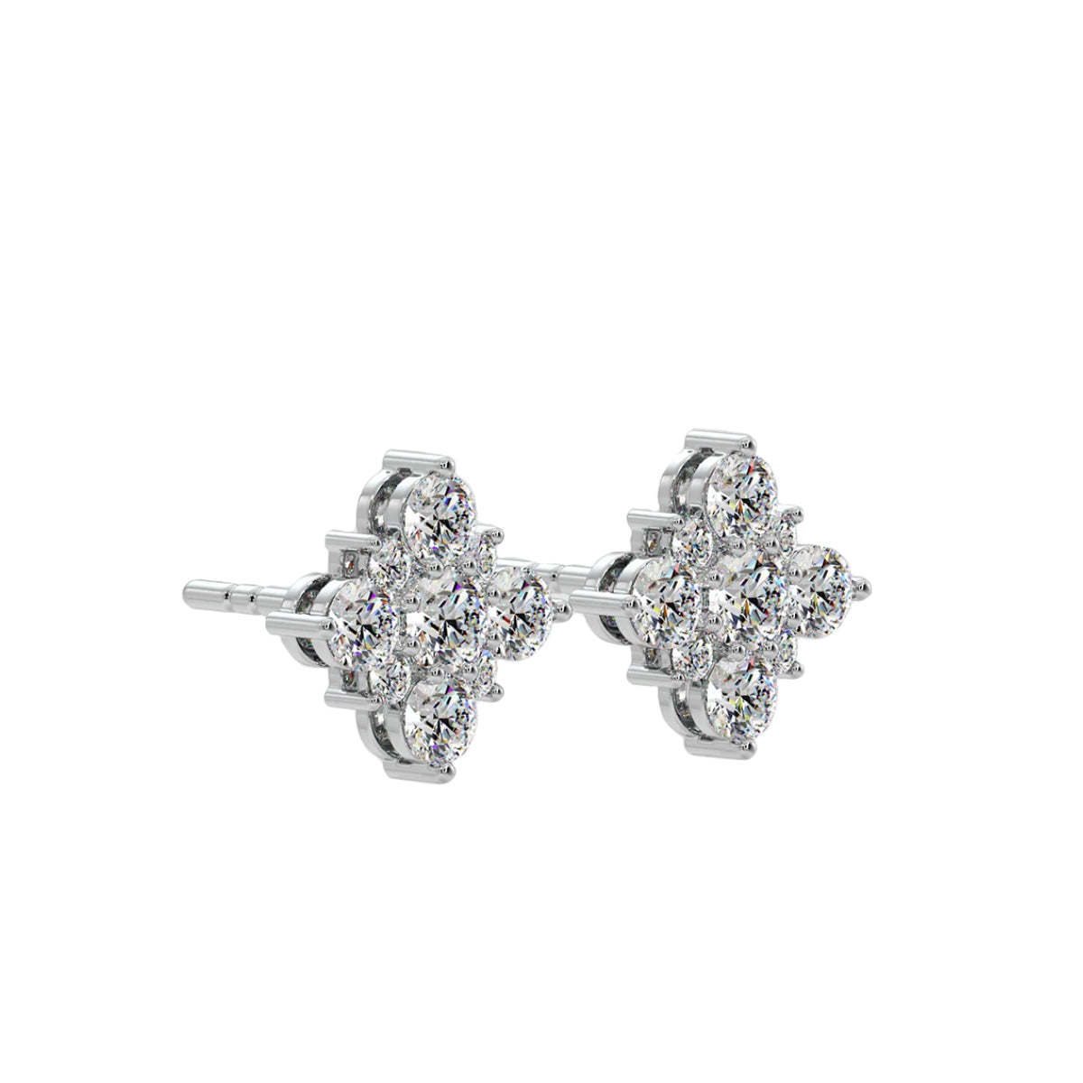 snowflake cluster earrings