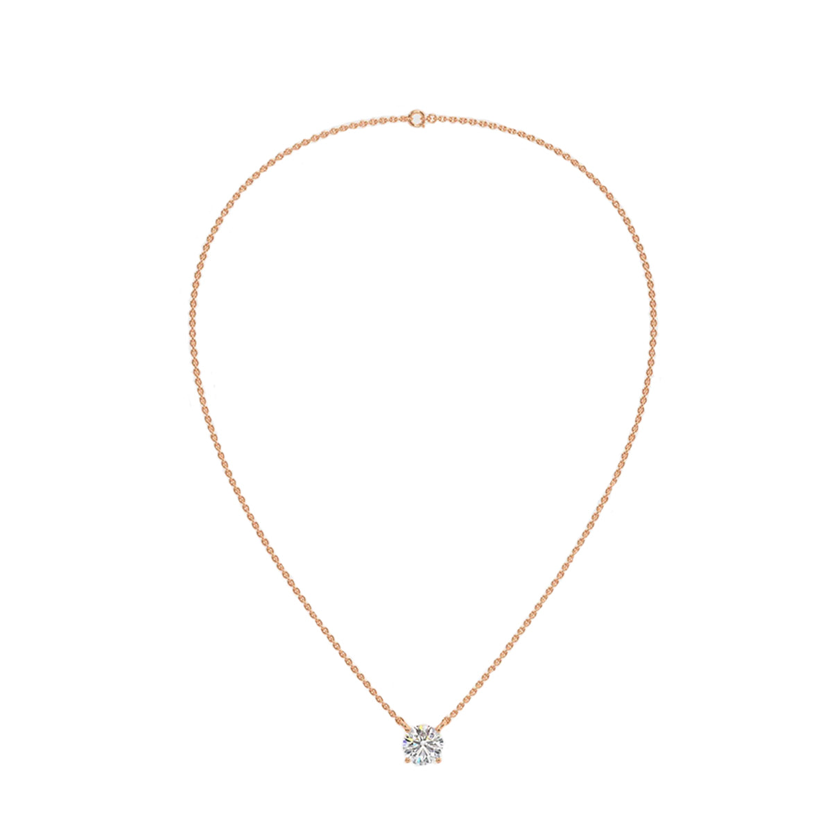 1 ct solitaire necklace