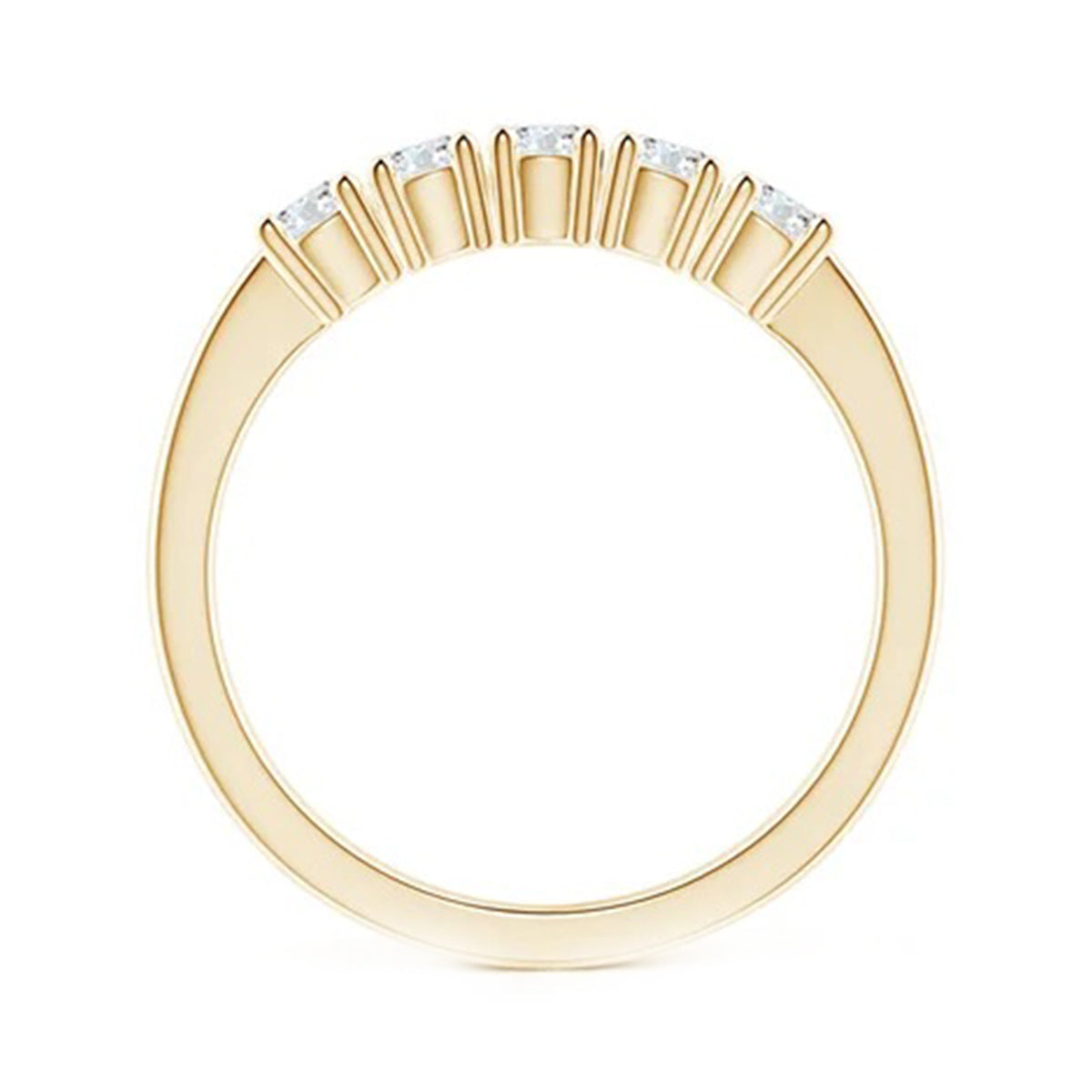 five-stone diamond anniversary ring