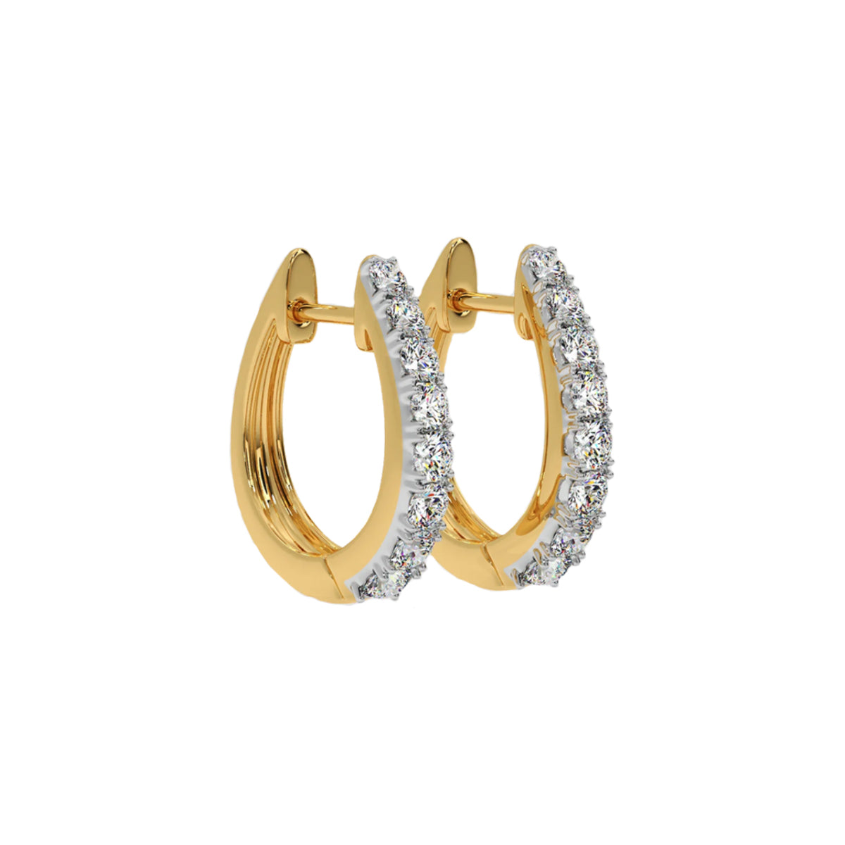 classic diamond huggies