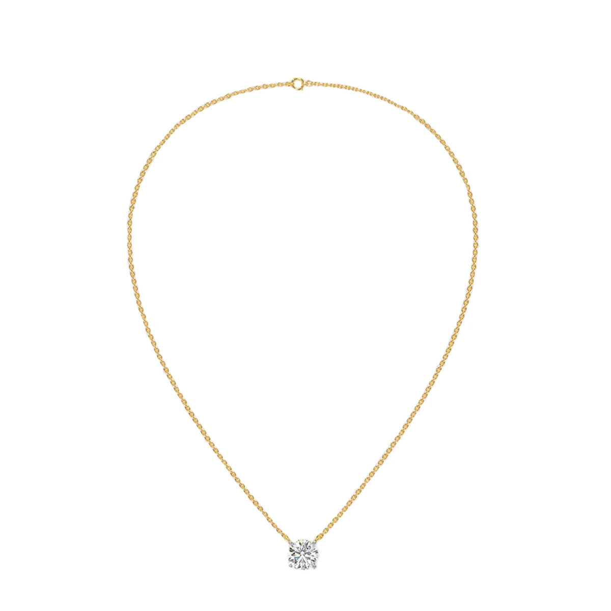 2 ct solitaire necklace