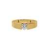 Bar Set Solitaire Ring