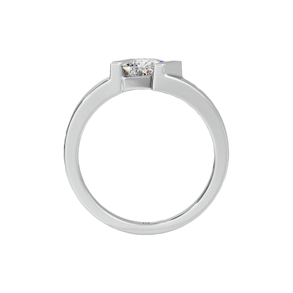 angular princess cut ring