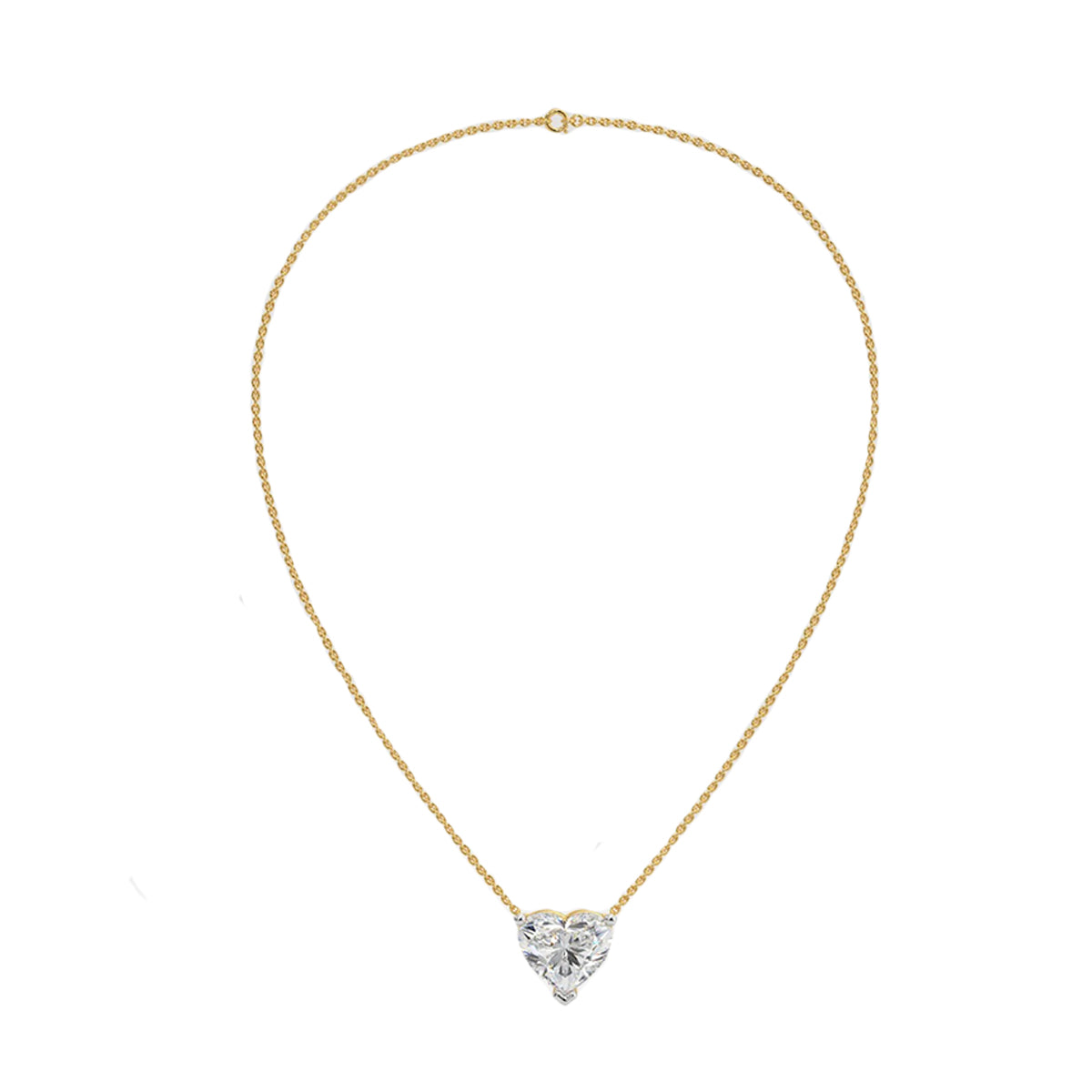 1 ct heart necklace