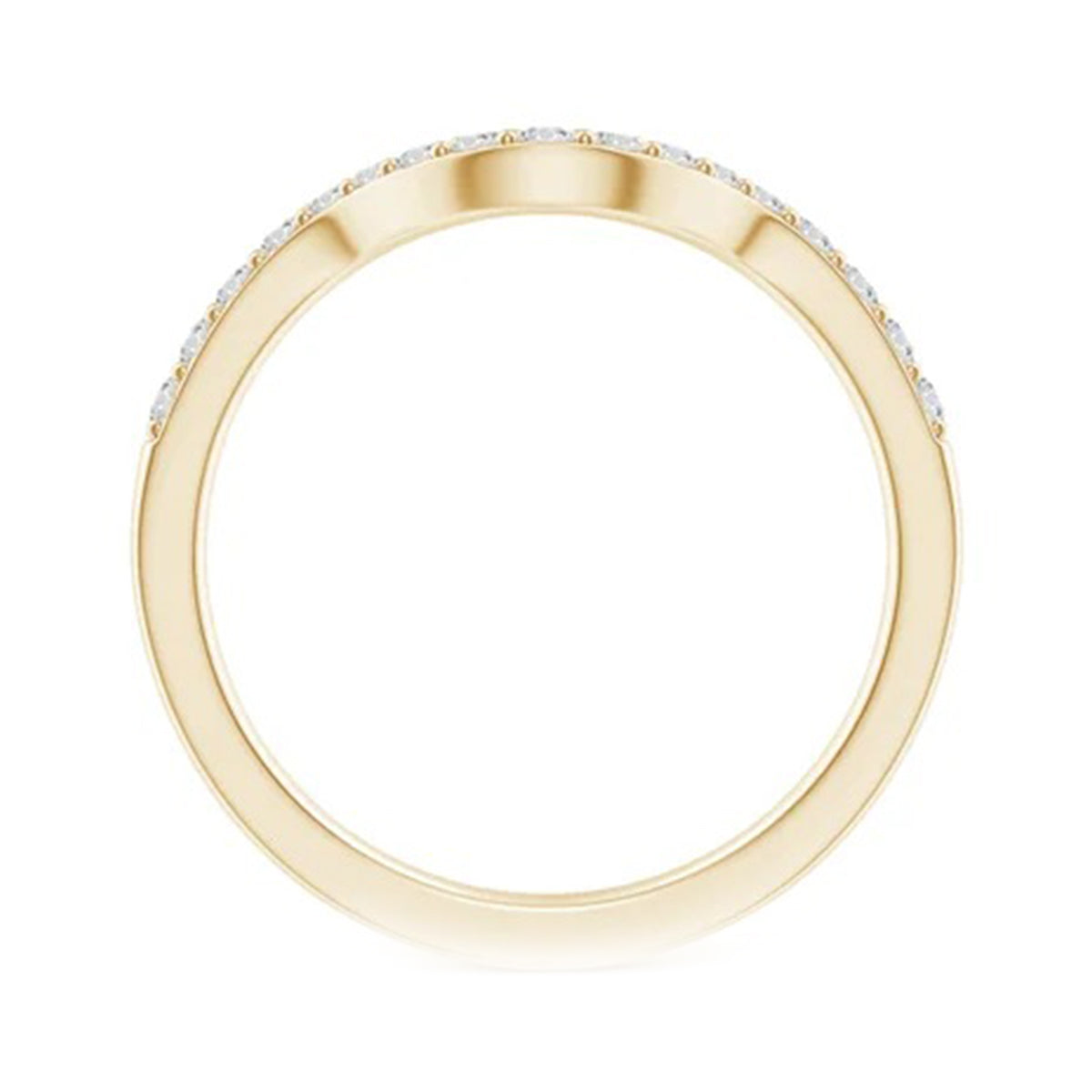 gold wave diamond band