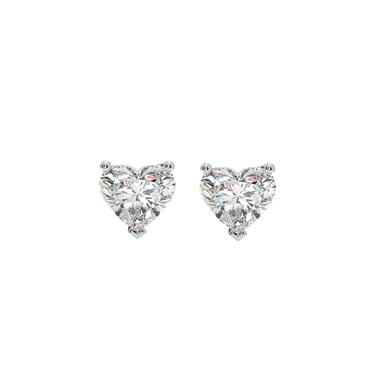 1.50 ct classic heart studs