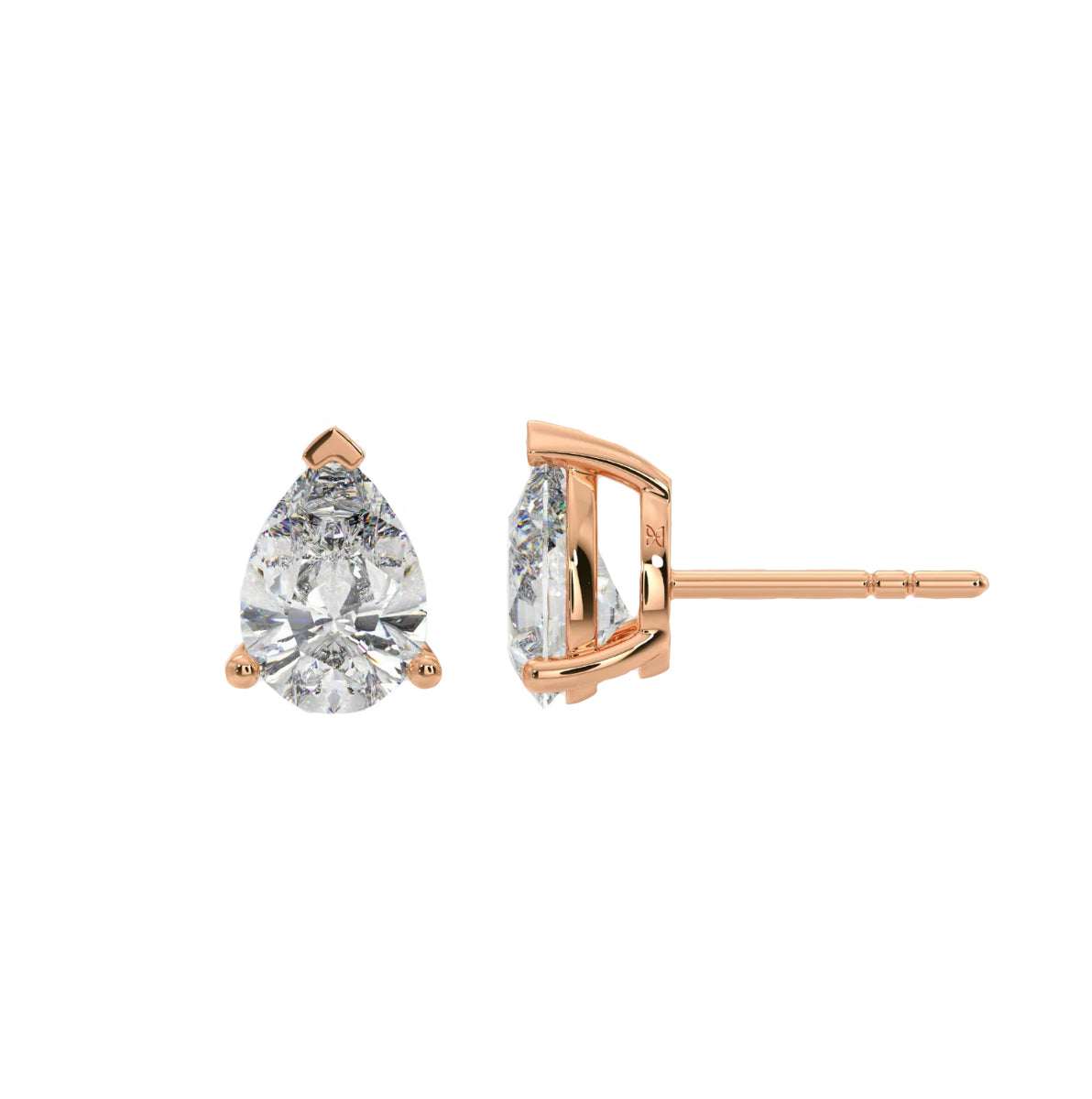 0.50 ct pear studs
