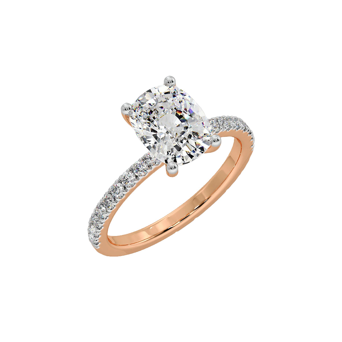 2 ct elongated cushion ring