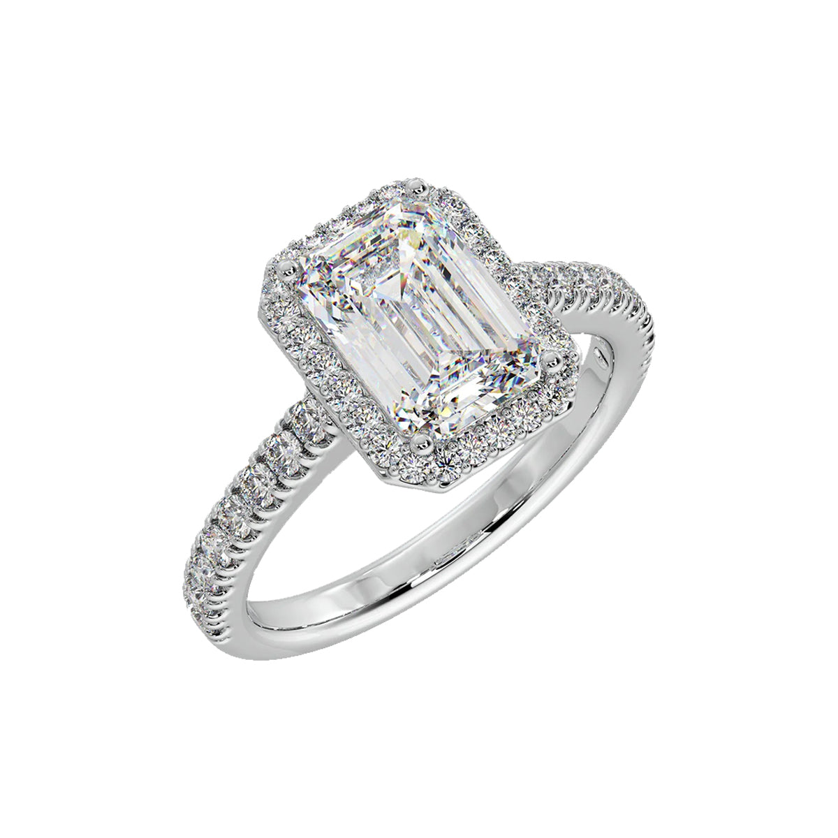 2 ct emra solitaire halo ring