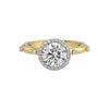 2 ct Halo Spaced Solitaire Ring