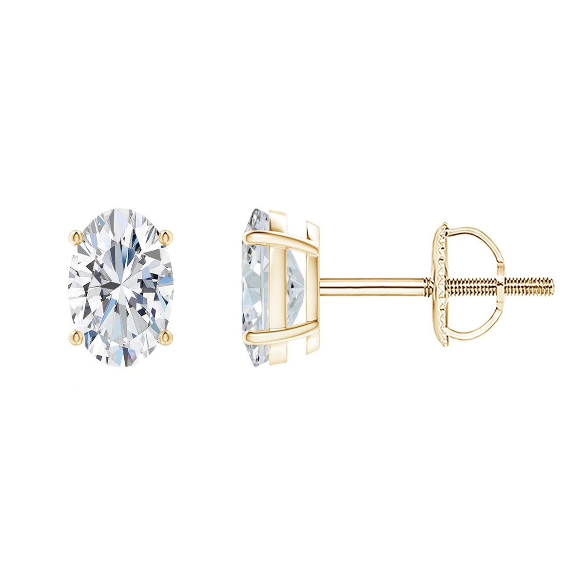 2 ct oval diamond stud earrings