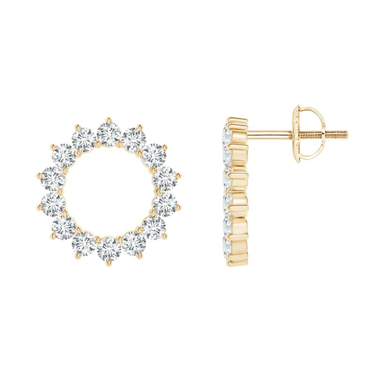 diamond halo hoop earrings