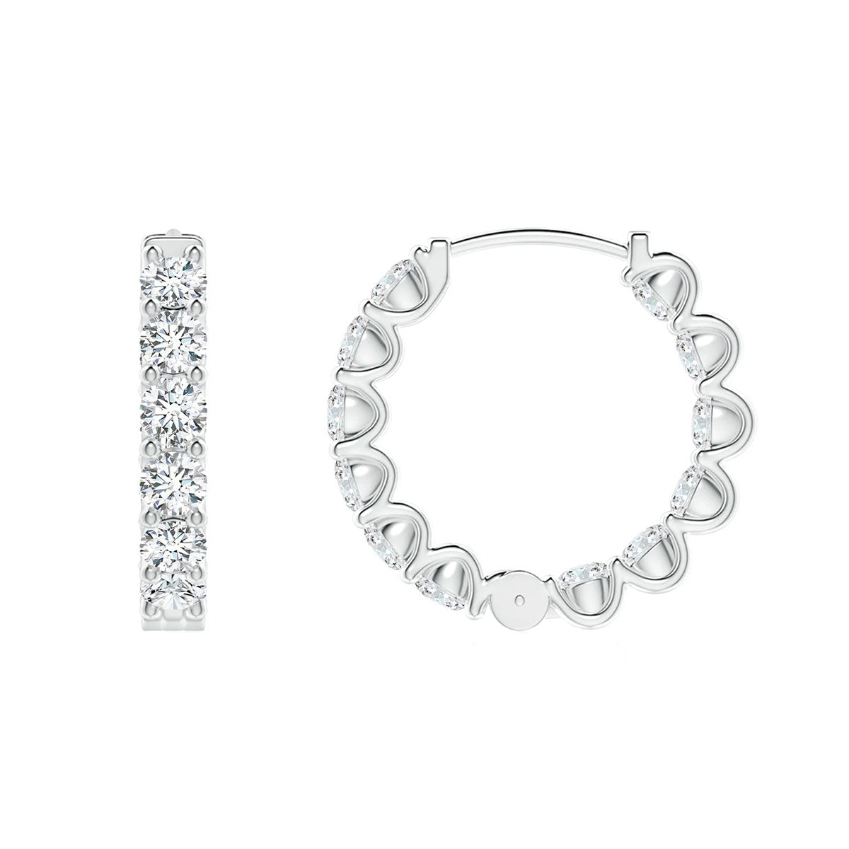 eternal sparkle inside-out hoops