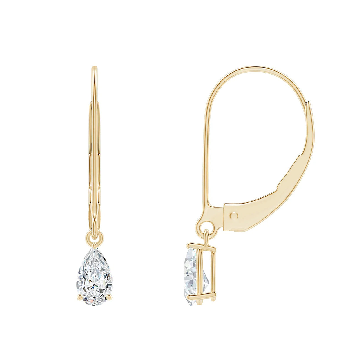 radiant pear drop earrings