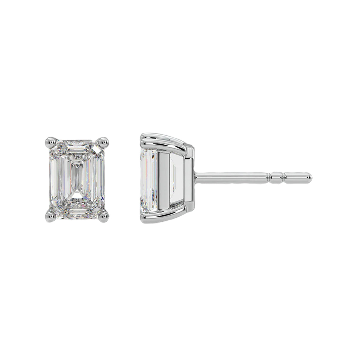 1 ct emerald classic studs