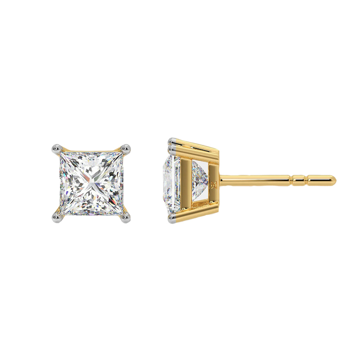 1 ct princess studs