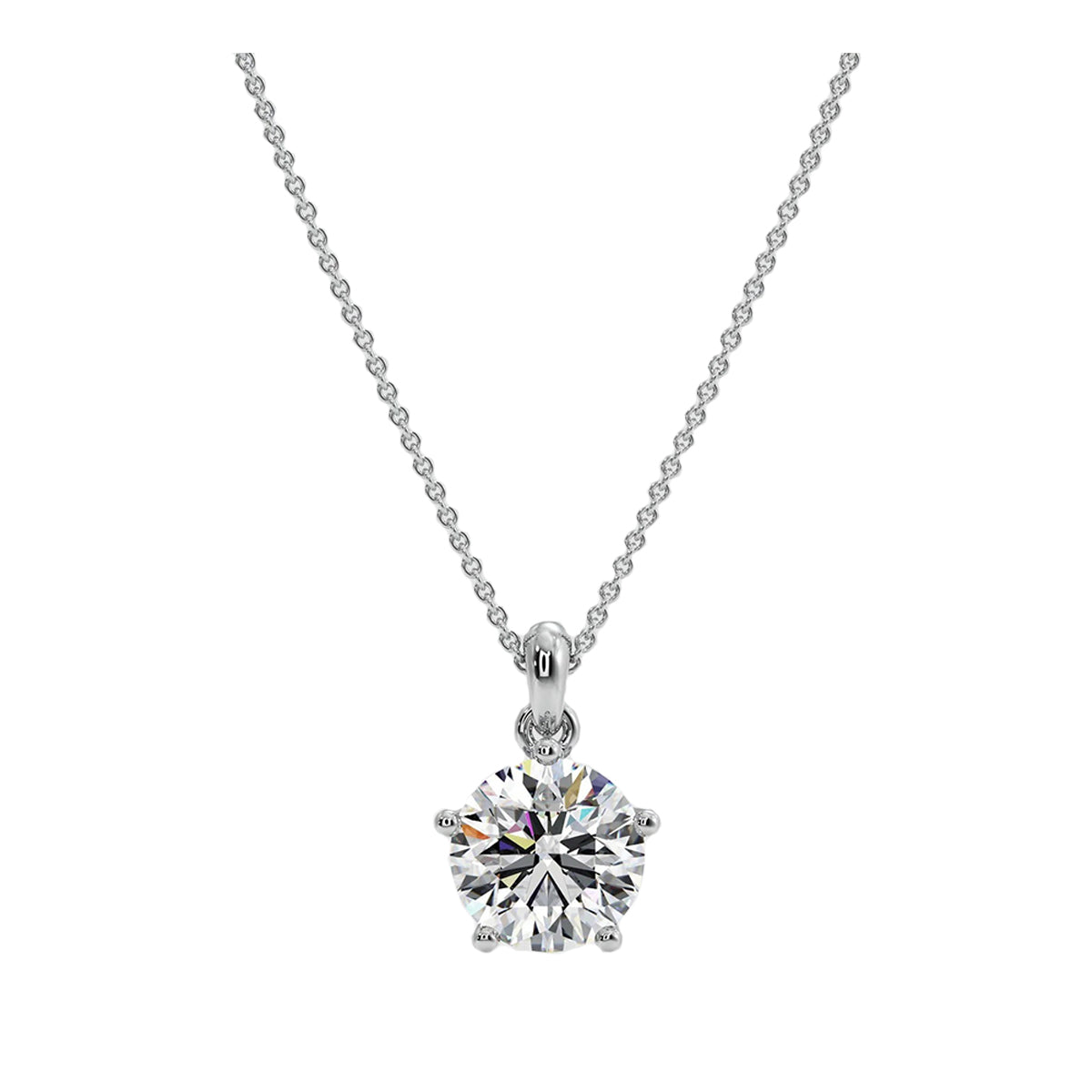 2 ct solitaire pendant