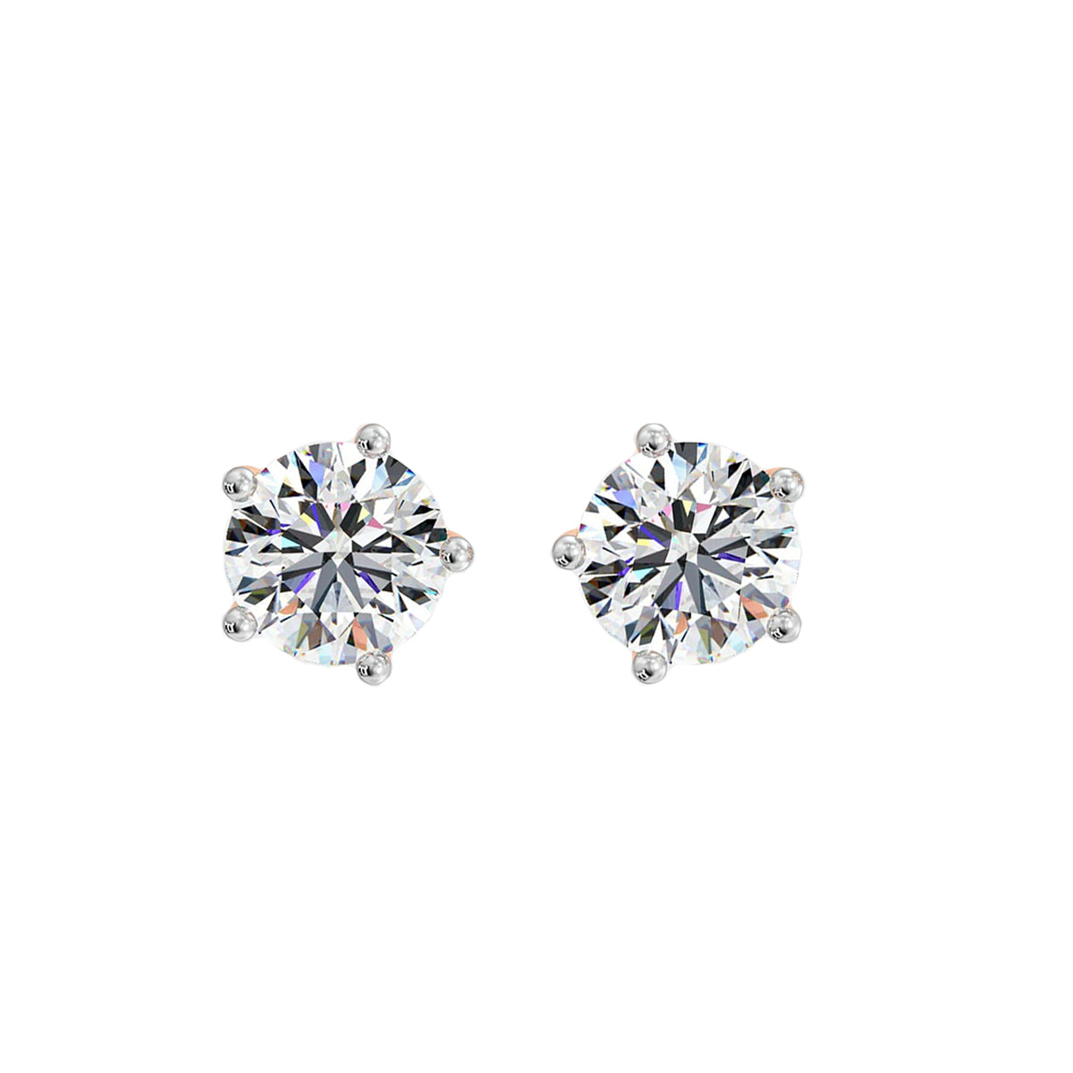 1 ct solitaire studs