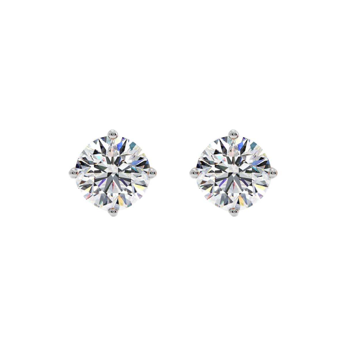 2 ct conical solitaire studs
