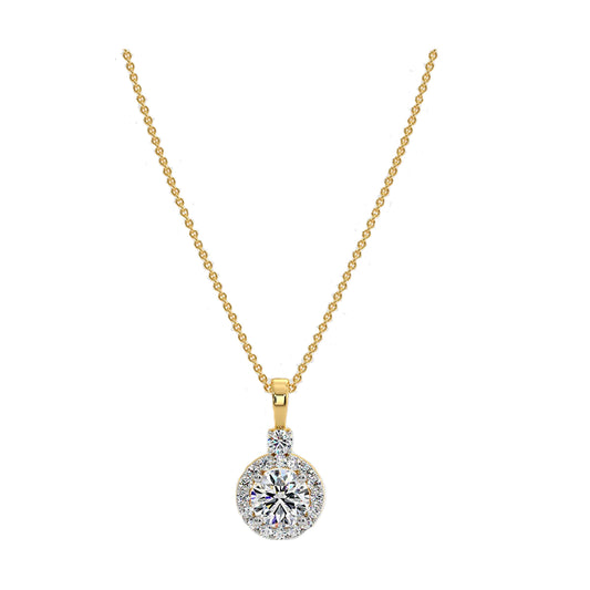 1 CT Solitaire Around Necklace