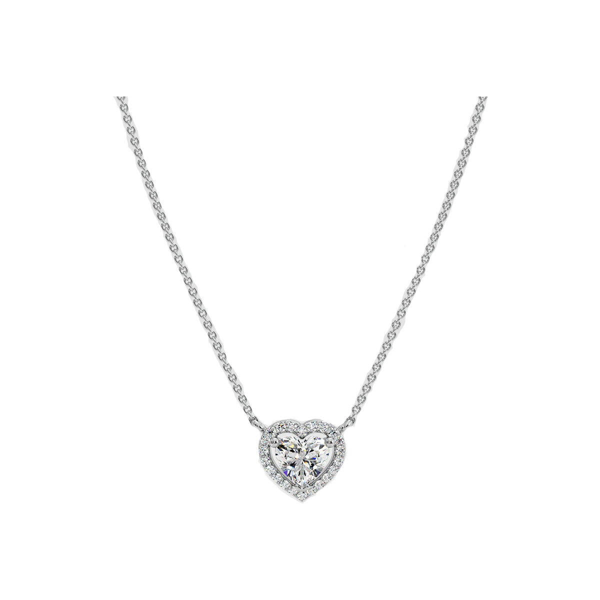 solitaire heart necklace