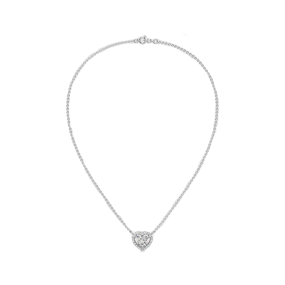 solitaire heart necklace