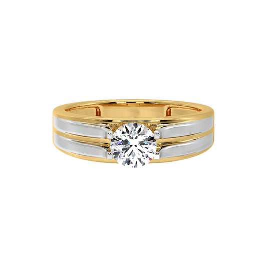 Apollo Two-Tone Solitaire Ring