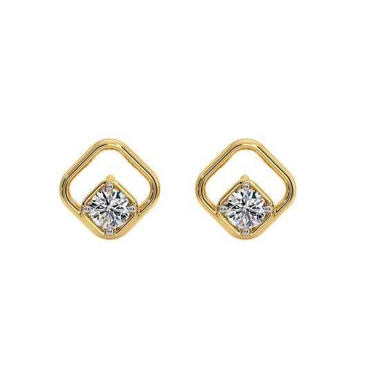 Brim Solitaire Earrings