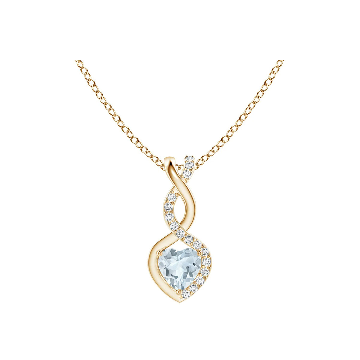 heart infinity necklace