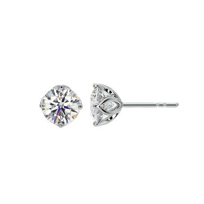 1.50 ct Solitaire Lotus Studs