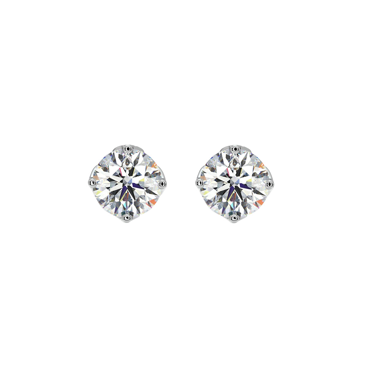 1.50 ct solitaire lotus studs