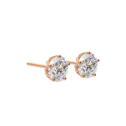 2 ct Solitaire Studs