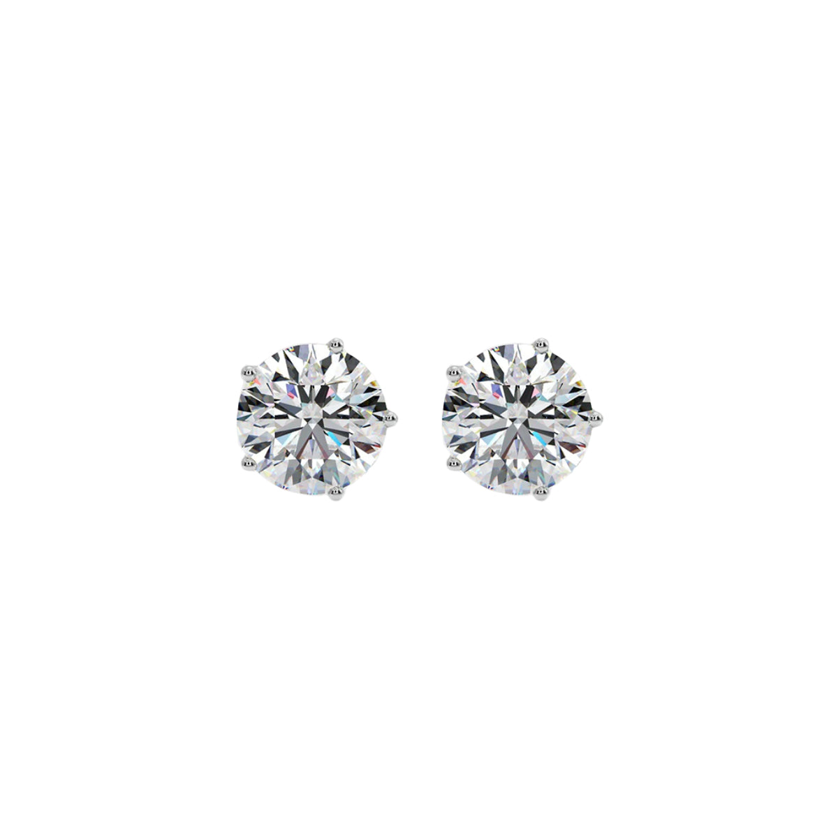 2 ct solitaire studs