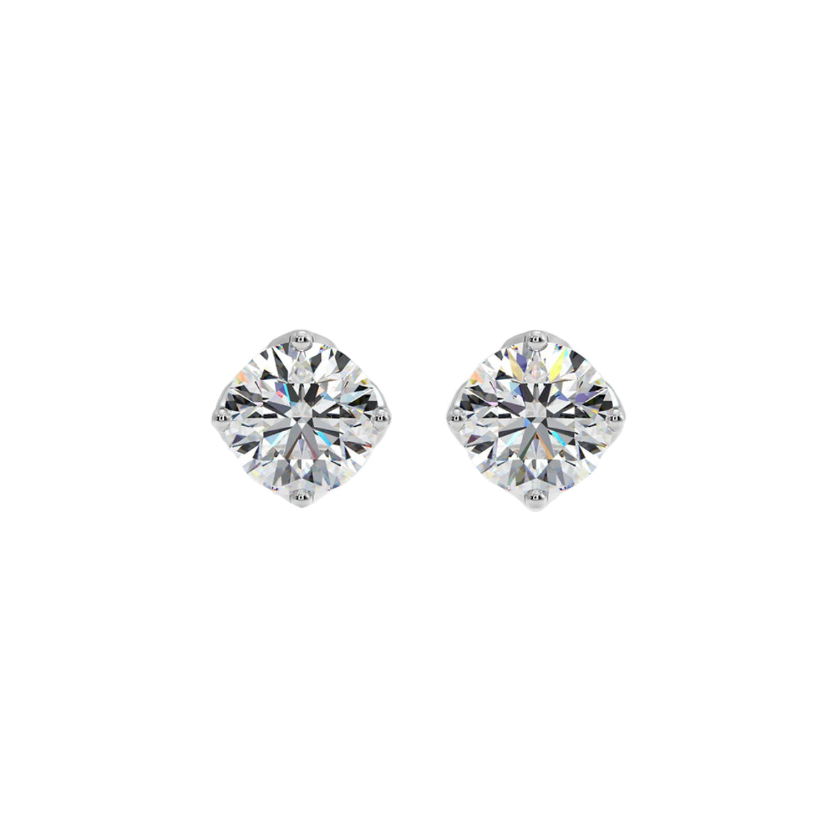 3 ct lotus solitaire studs
