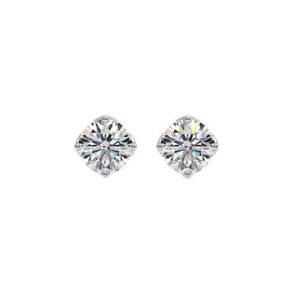 3 ct Lotus Solitaire Studs
