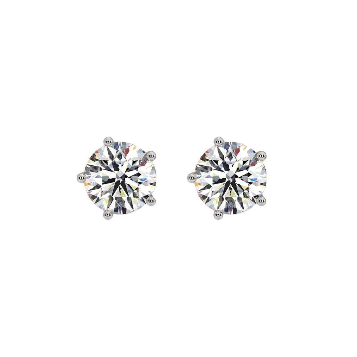 3 ct solitaire studs