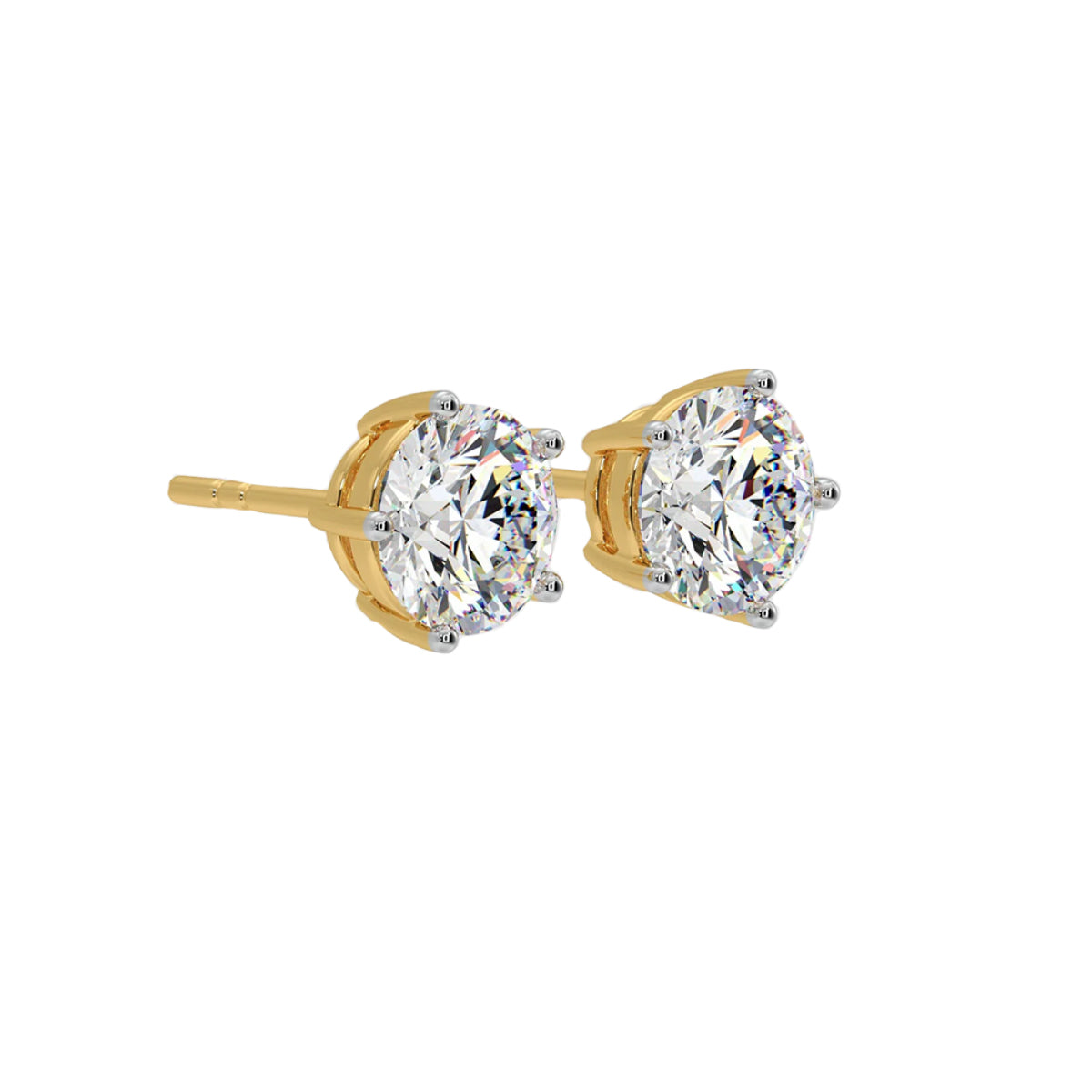 3 ct solitaire studs