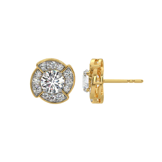 1 ct Breeze Halo Earrings