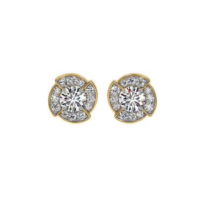 1 ct Breeze Halo Earrings