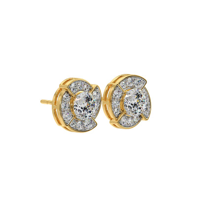1 ct Breeze Halo Earrings