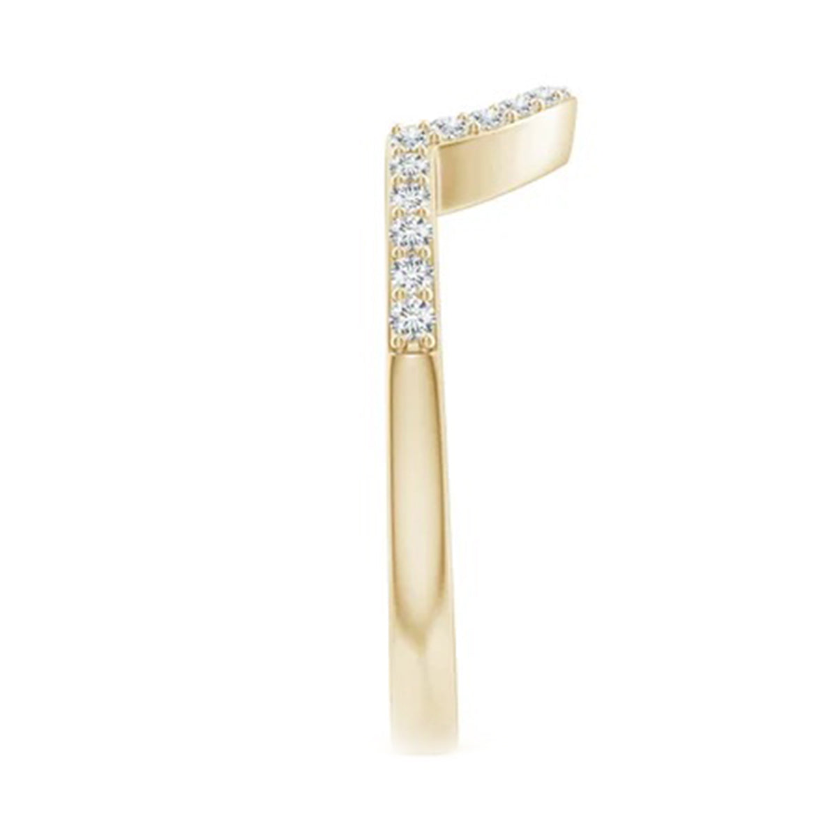 gold contour wedding ring