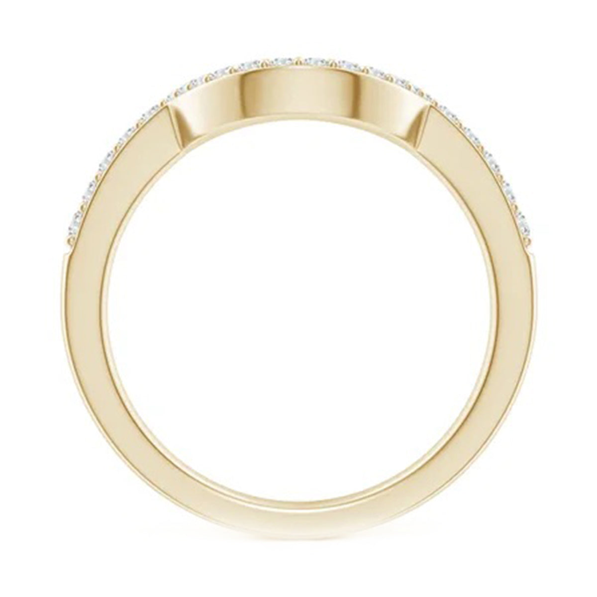 gold contour wedding ring