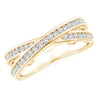 Gold Crisscross Diamond Ring