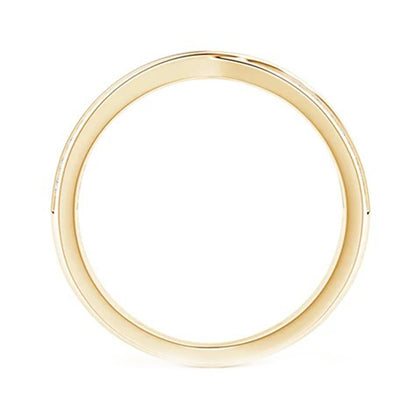 Gold Crisscross Diamond Ring