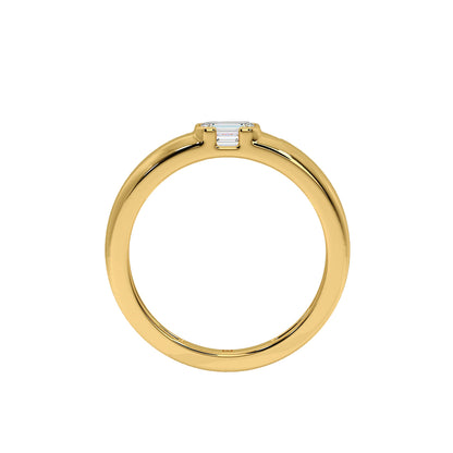 East West Emerald Ring
